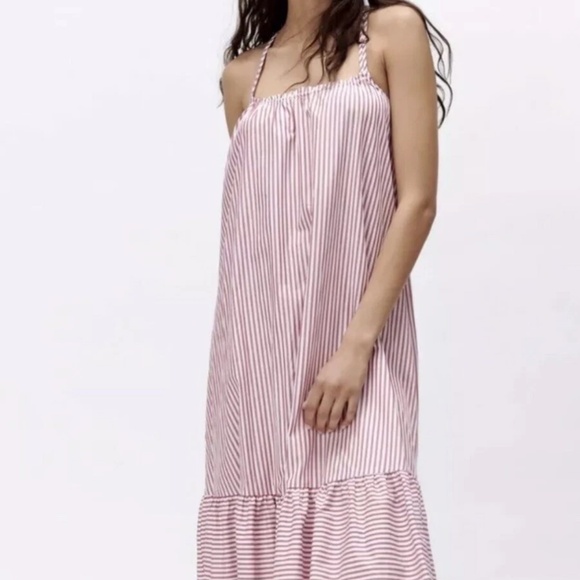 Zara Striped Criss-Cross Dress - Picture 2 of 6